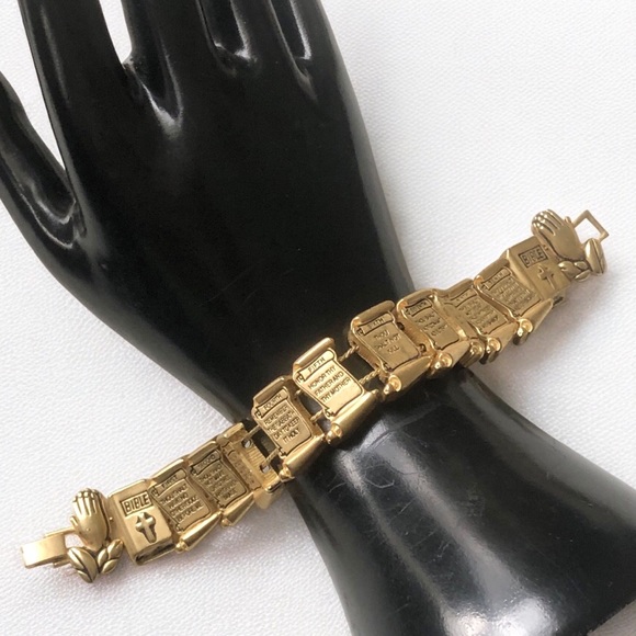 BOGO Vintage Bible 10 Commandments Slide Bracelet - Picture 7 of 7